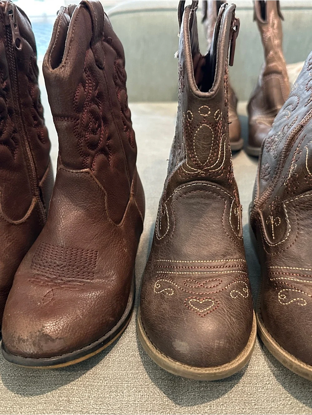 LOT of 8 pairs: Cherokee Toddler Western Cowboy Boots